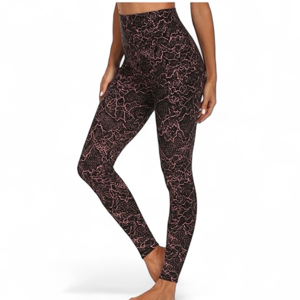 Lululemon Sz 4 Align Pant *Full Length 28" Lacescape Spanish Rose Black